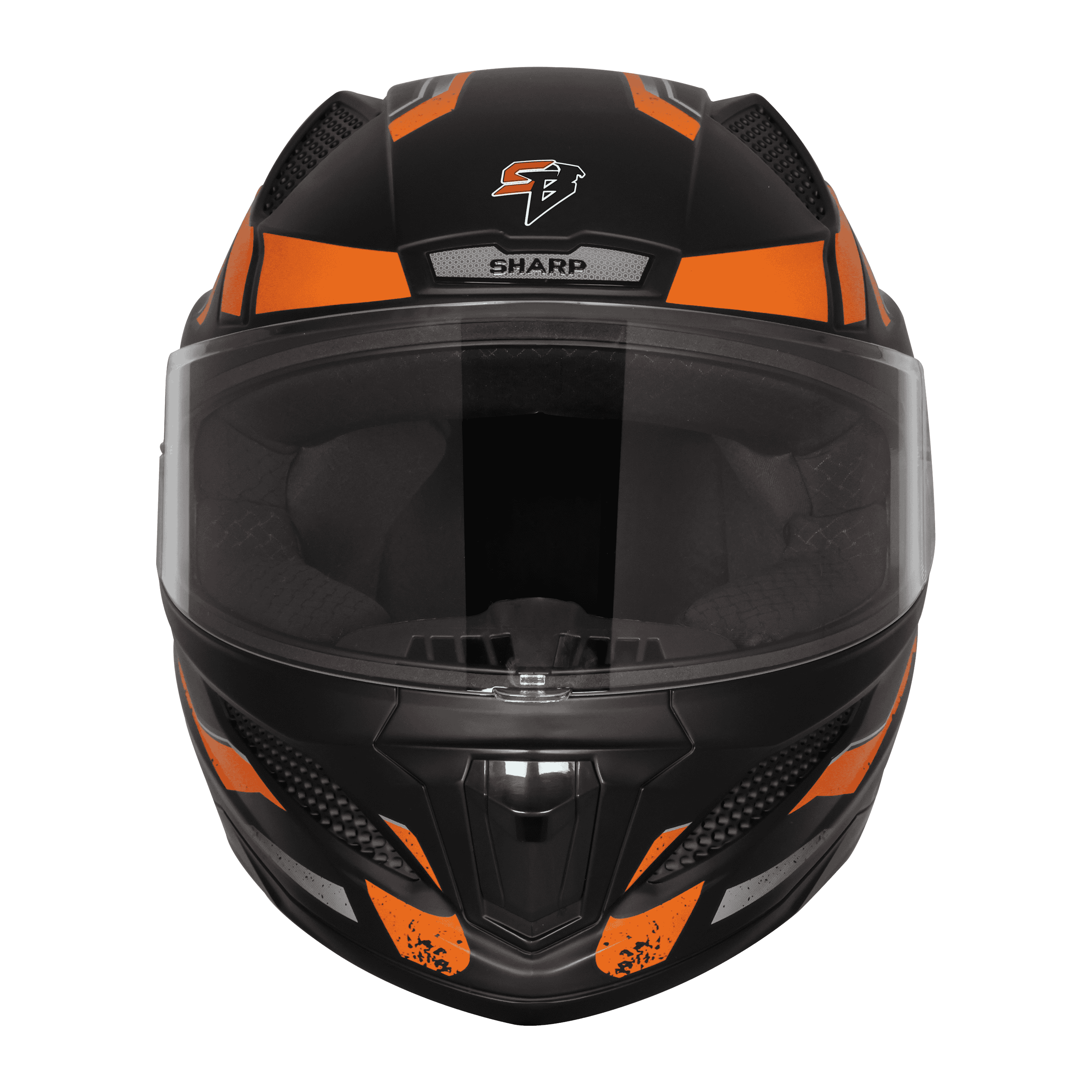 SBH-25 SV SHARP SPIRIT GLOSSY BLACK WITH ORANGE